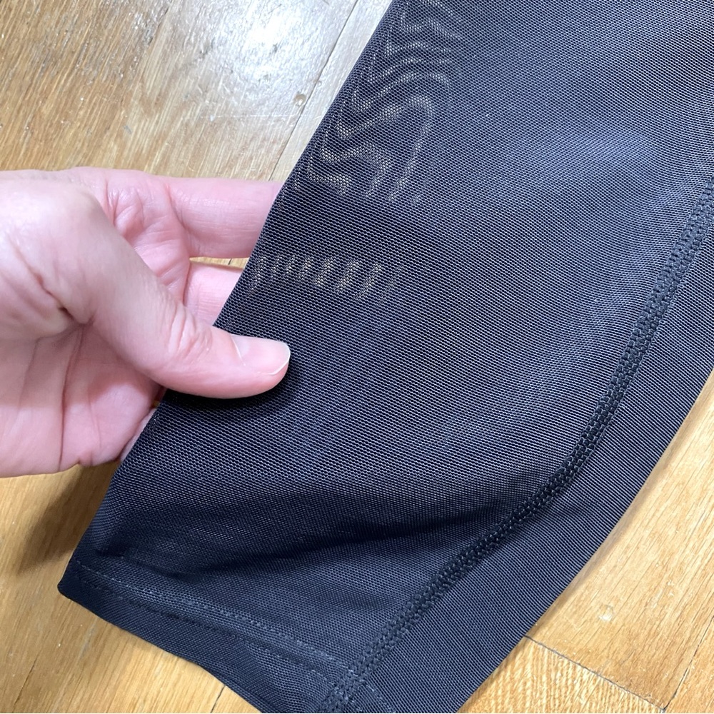 New Balance Sport Black White Stripe Mesh Panel High-Mid Waist Leggings S? - Picture 4 of 11